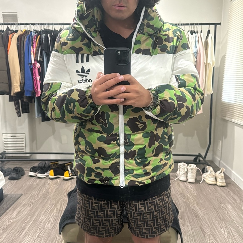 Adidas bape puffer jacket